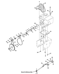 Drive System Diagram and Parts List for 2X728TDE (31AH74TT710-31AH74TT756)(2013) Cub Cadet Snow Blower